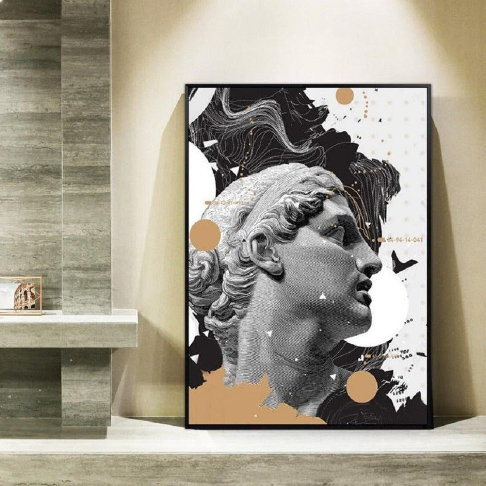 Renaissance-David-Figur-Skulptur – Leinwandbild