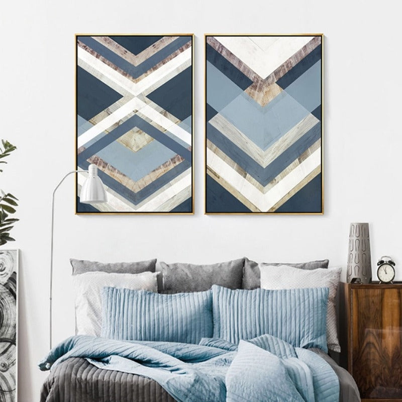 Geometric POP-Dreieck - Leinwand Wandkunst Gemälde