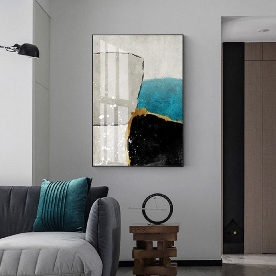 Skandinavisch Blau – Leinwandbild