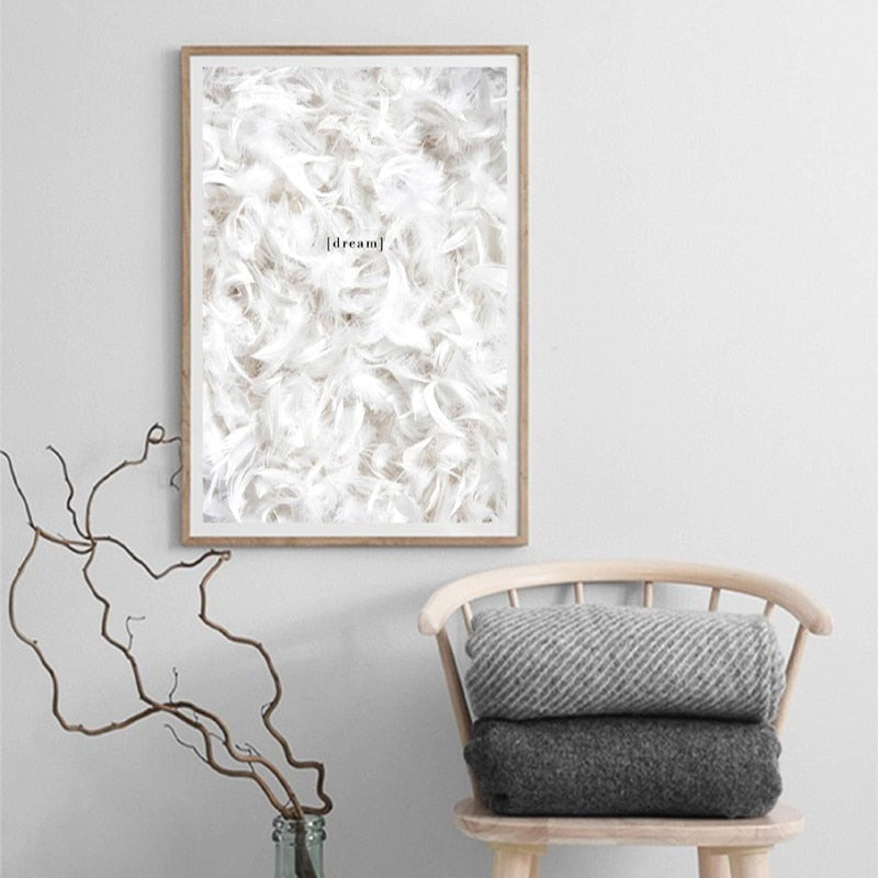Poster und Druck aus weißem Leder – Leinwandbild