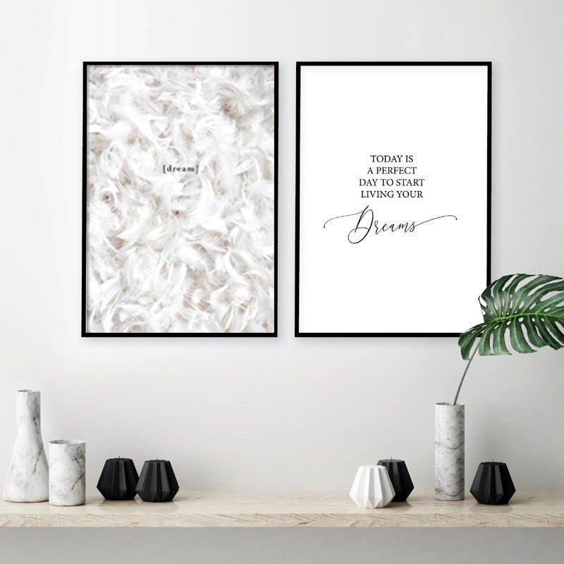 Poster und Druck aus weißem Leder – Leinwandbild