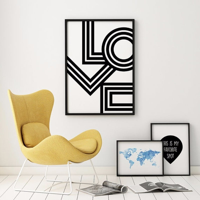 Liebe Wandkunst Minimalistisch - Leinwand Wandkunst Malerei