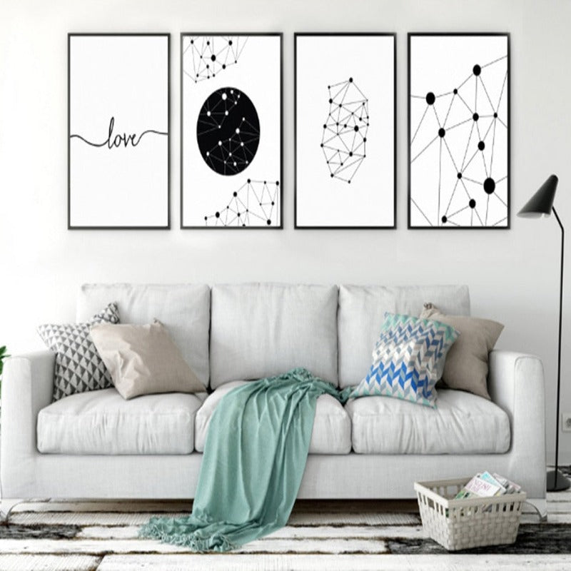 Liebe zur Geometrie - Leinwand Wandkunst Malerei