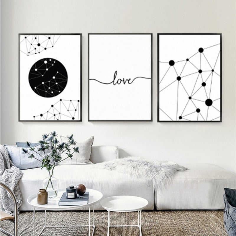 Liebe zur Geometrie - Leinwand Wandkunst Malerei