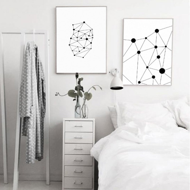 Liebe zur Geometrie - Leinwand Wandkunst Malerei