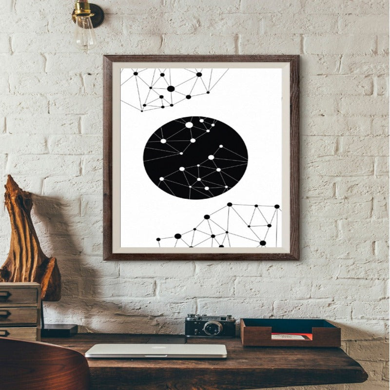 Liebe zur Geometrie - Leinwand Wandkunst Malerei