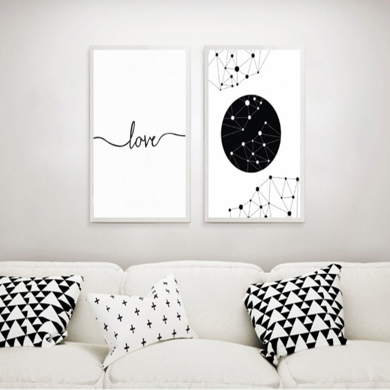 Liebe zur Geometrie - Leinwand Wandkunst Malerei