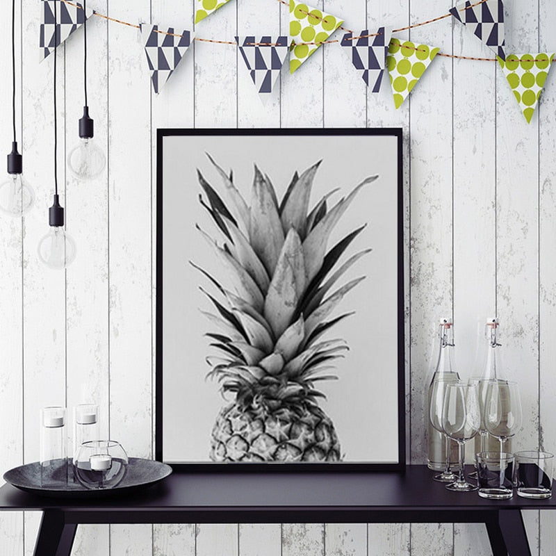 Ananas Be Brave & Kind Klassische Zitate - Leinwand Wandkunst Gemälde