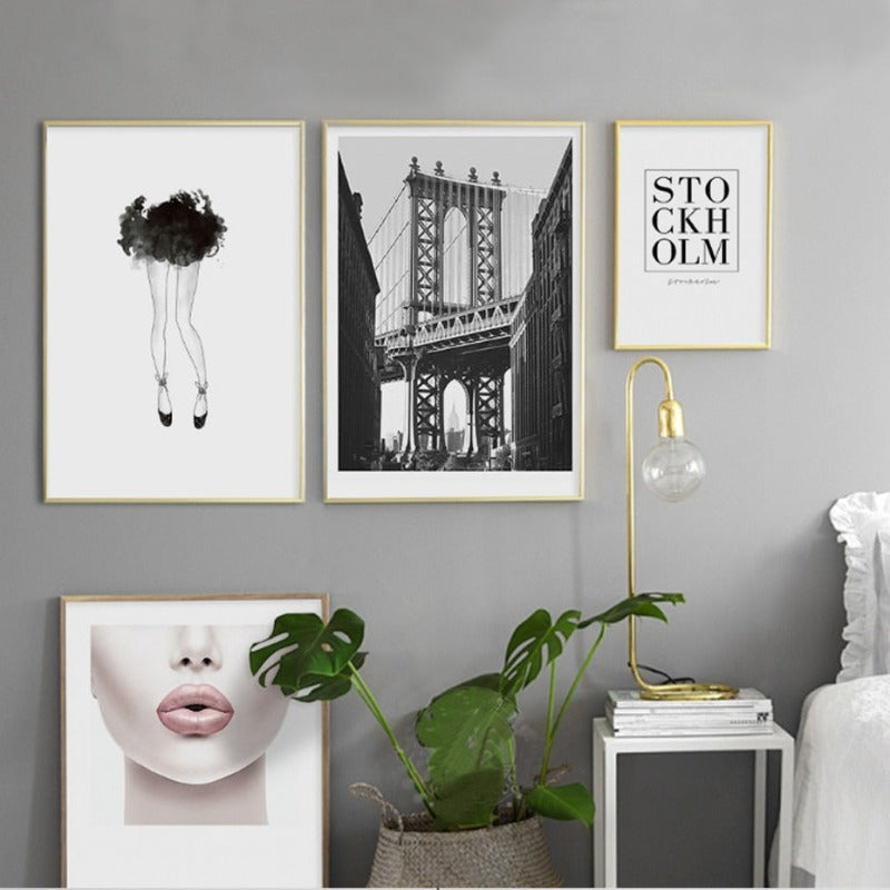 Minimalistische Mode - Leinwand Wandkunst Malerei