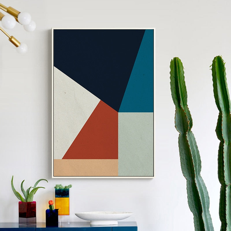 Skandinavische geometrische Drucke Poster Nordisch - Leinwandbild