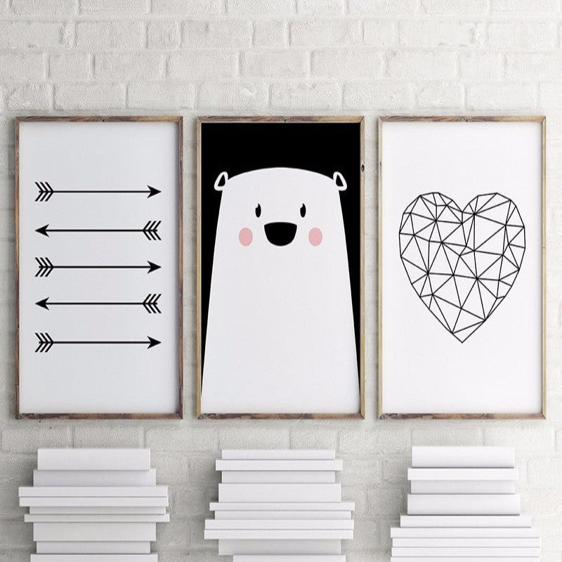 Baby Eisbär - Leinwand Wandkunst Gemälde