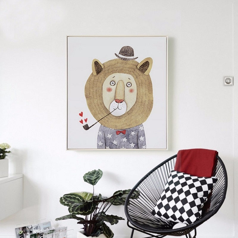 Tiere Skizze Menschliche Darstellung - Leinwand Wandkunst Malerei