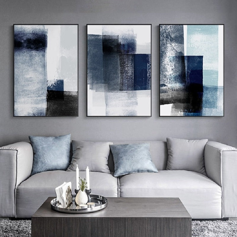 Abstrakte Aquarellimpressionen - Leinwand Wandkunst Gemälde