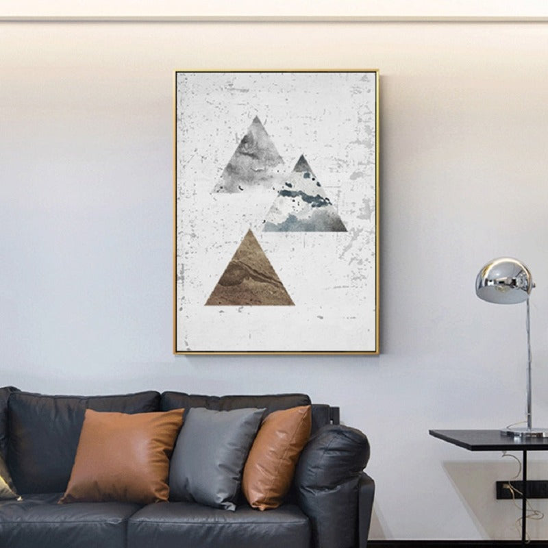 Vintage abstrakte geometrische Leinwandmalerei