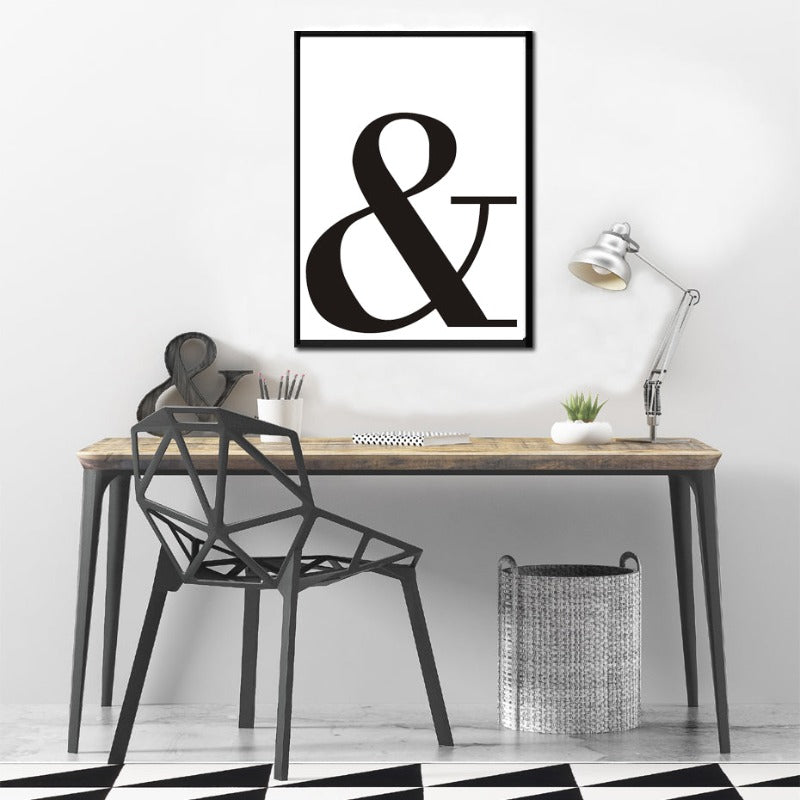 Ampersand-Symbol - Leinwand Wandkunst Gemälde