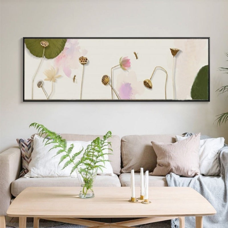 Traditionelles chinesisches Aquarellgemälde „Lotusmotiv“ – Leinwandbild