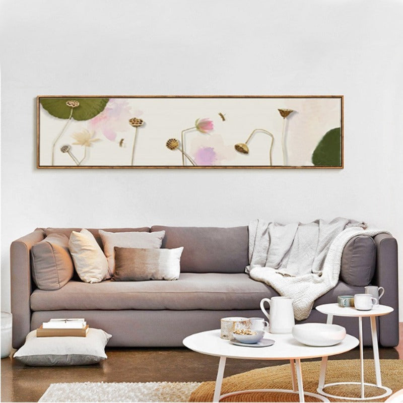 Traditionelles chinesisches Aquarellgemälde „Lotusmotiv“ – Leinwandbild