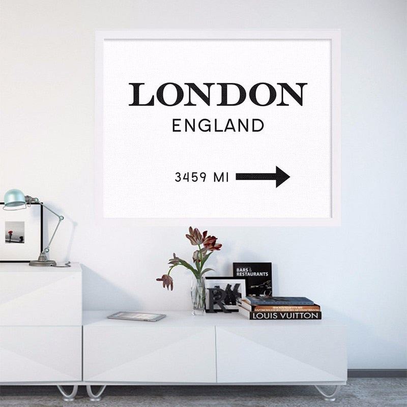 London England Druck Kunst Innedesign Poster - Leinwand Wandkunst Gemälde
