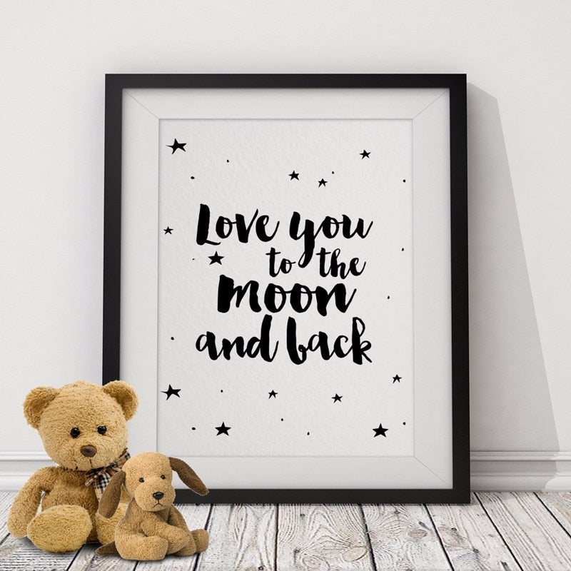 Wir lieben dich bis zum Mond und zurück