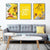 Essen Tee Poster Lebenszitat Gelber Hintergrund - Leinwand Wandkunst Gemälde