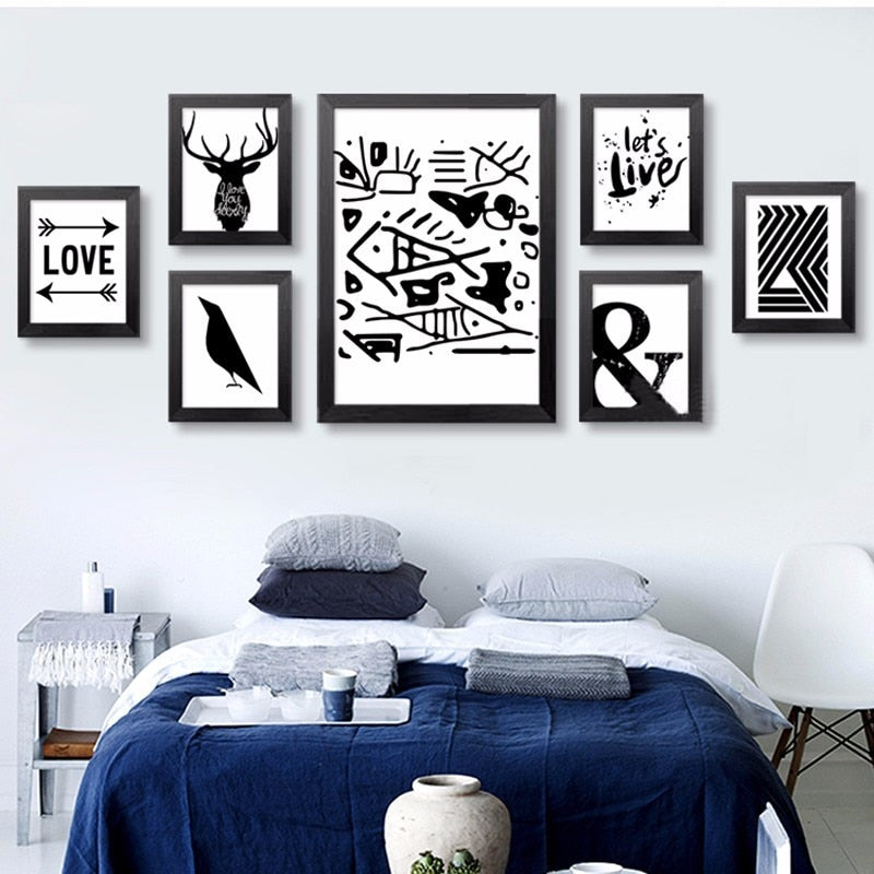 Let's Live Deer - Leinwand Wandkunst Malerei