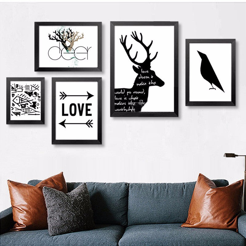 Let's Live Deer - Leinwand Wandkunst Malerei