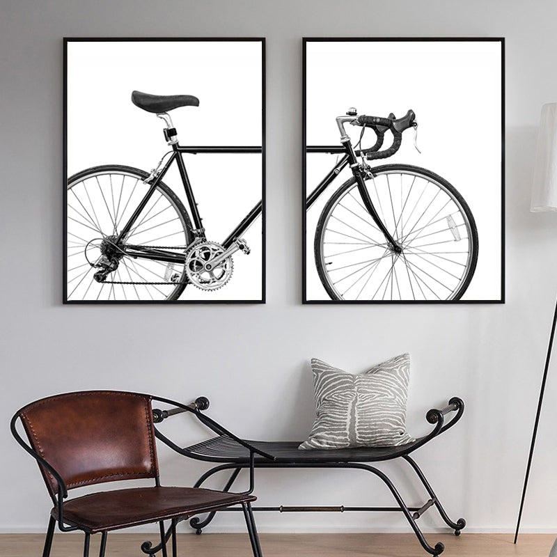 Minimalistisches Fahrraddruck - Leinwand Wandkunst Gemälde
