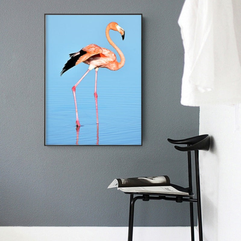 Flamingo In Seascape - Leinwand Wandkunst Malerei