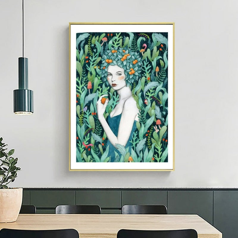 Nordic Refresh Mädchen Poster Wandbild - Leinwandbild