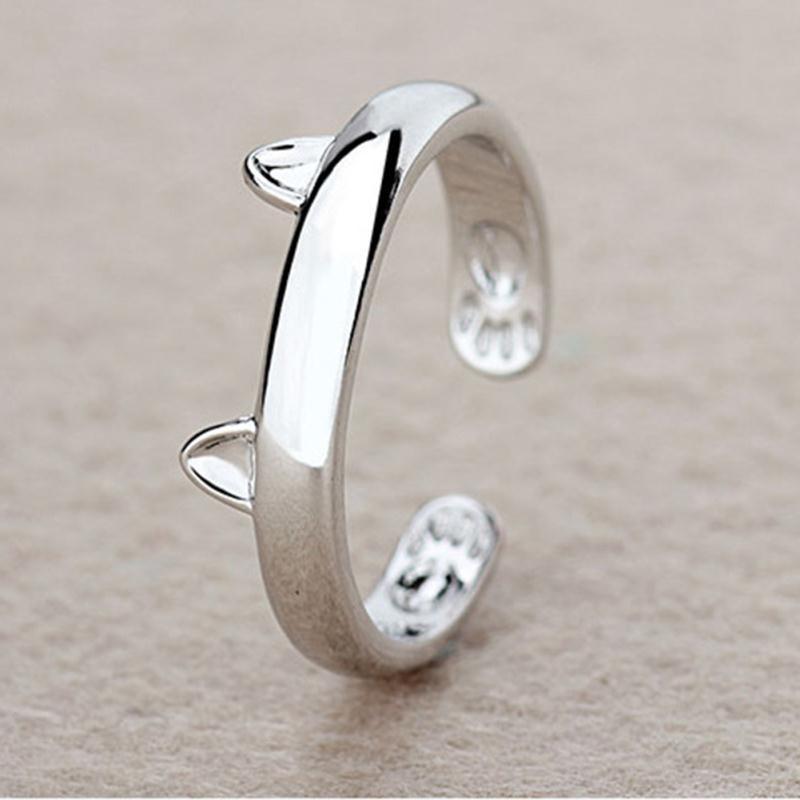Versilberter Katzenring | Brehn
