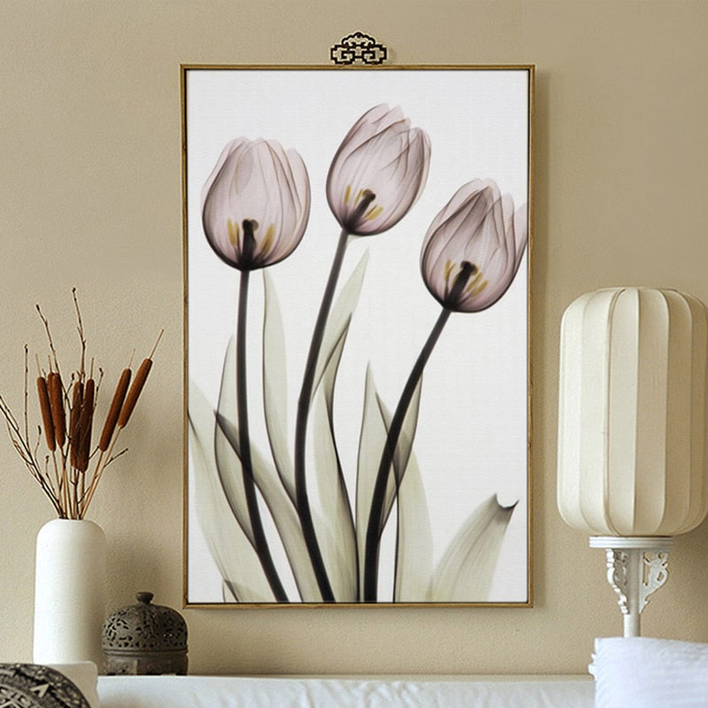 Moderne europäische Tulpe – Leinwandbild