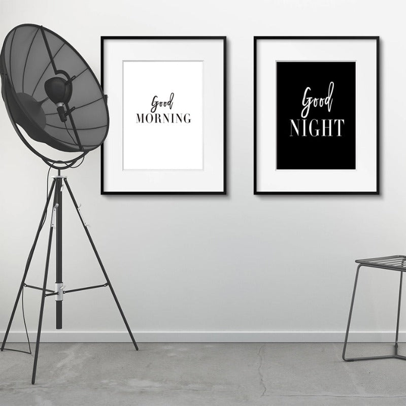 Guten Morgen Gute Nacht - Leinwand Wandkunst Gemälde