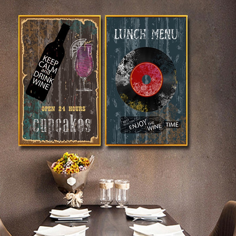 Weinposter – Leinwandbild