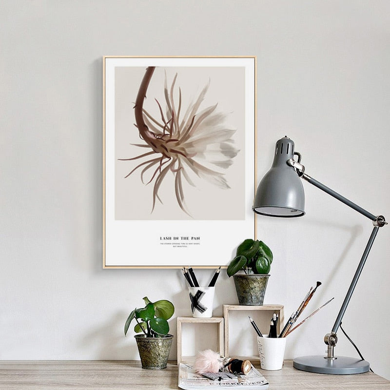 Moderne nordische Blumendrucke „Liebe ist die Antwort“ – Leinwandbild