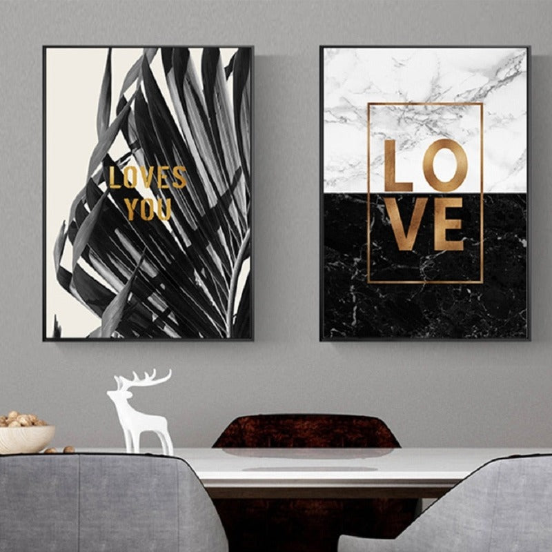 Moderne, coole Liebeszitate – Leinwandbild