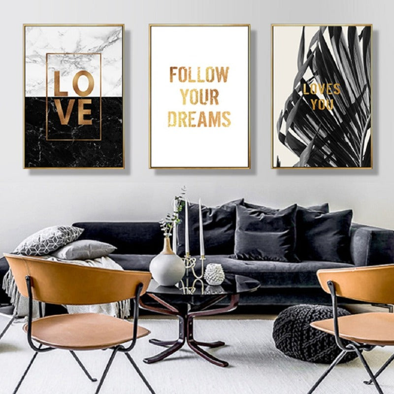 Moderne, coole Liebeszitate – Leinwandbild