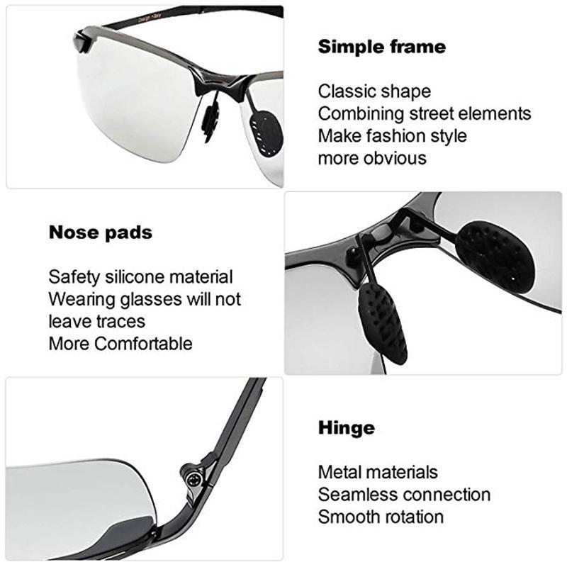 Photochrome Sonnenbrille mit polarisierten Gläsern