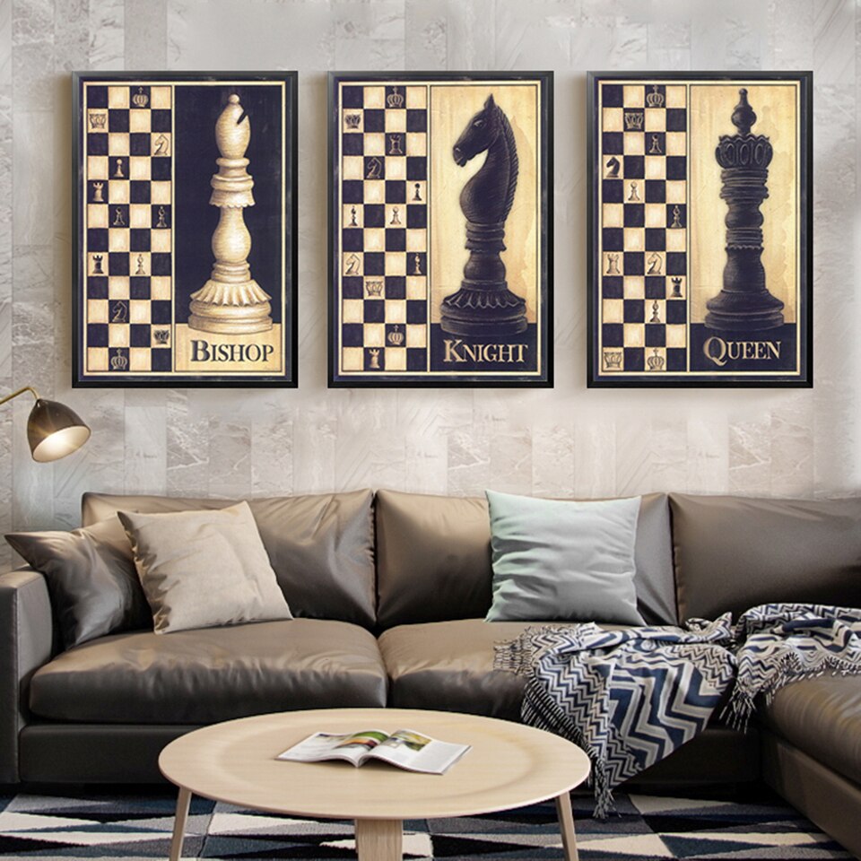 Modern Einfache Schach - Leinwand Wand Kunst Gemälde