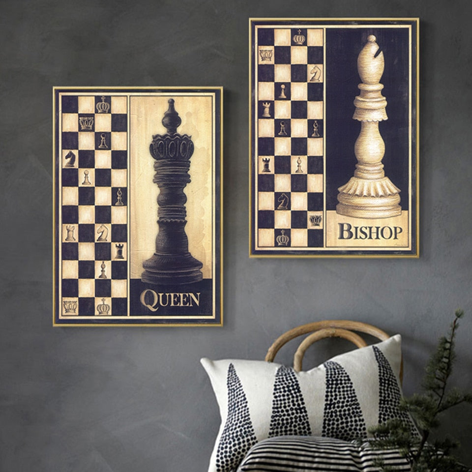 Modern Einfache Schach - Leinwand Wand Kunst Gemälde