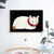 Katze mit rotem Schal - Leinwandbild