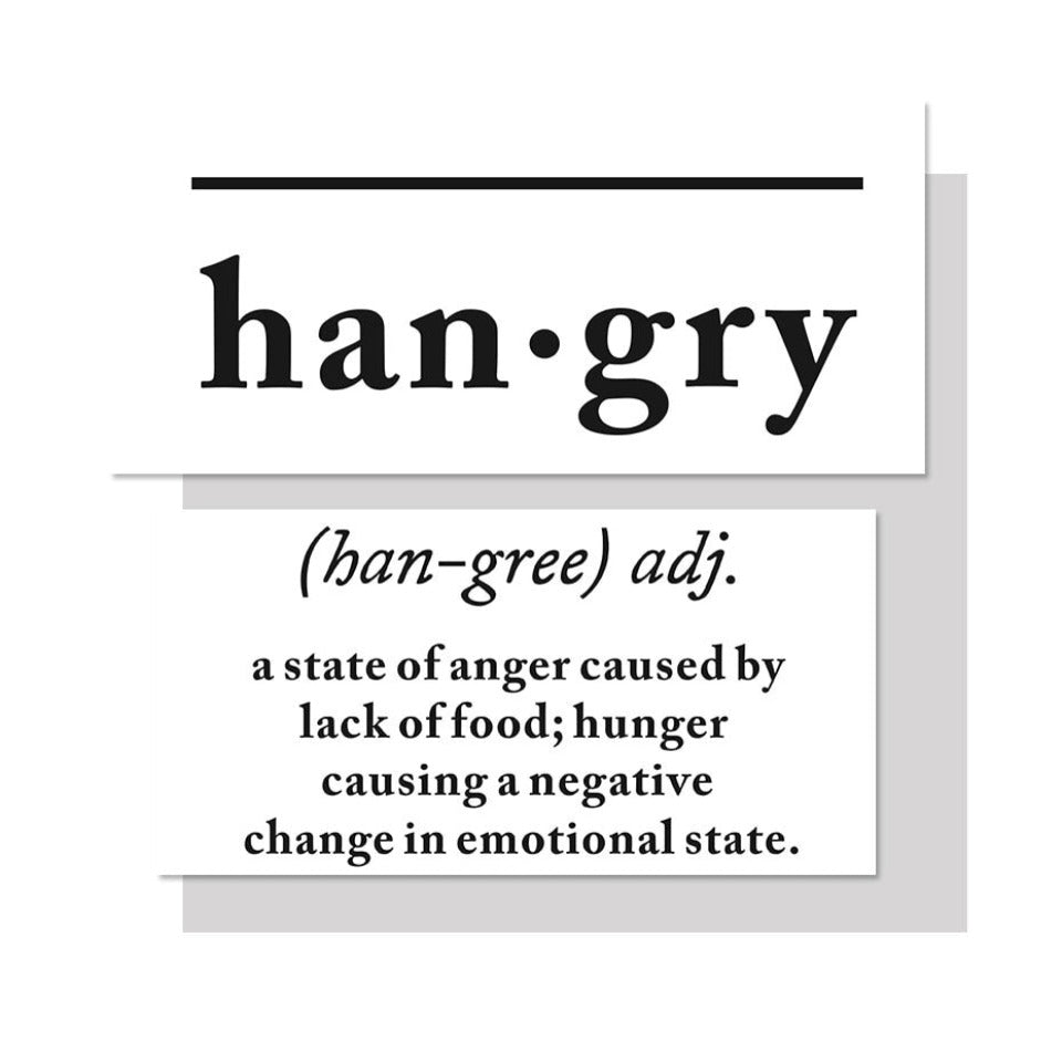 Skandinavische Buchstaben zur Definition von „Hungry“ – Leinwandbild