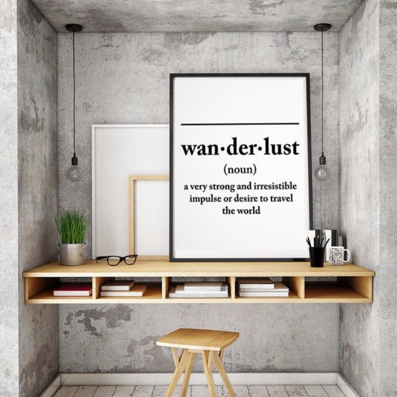 Definition von Wanderlust - Leinwand Wandkunst Gemälde