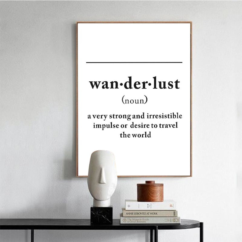 Definition von Wanderlust - Leinwand Wandkunst Gemälde