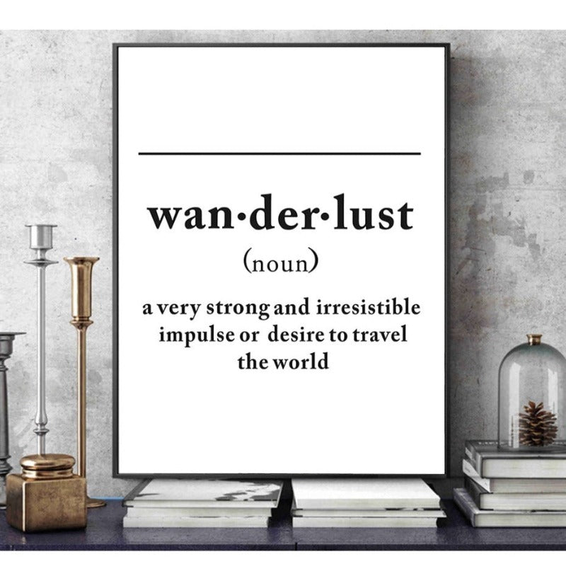 Definition von Wanderlust - Leinwand Wandkunst Gemälde
