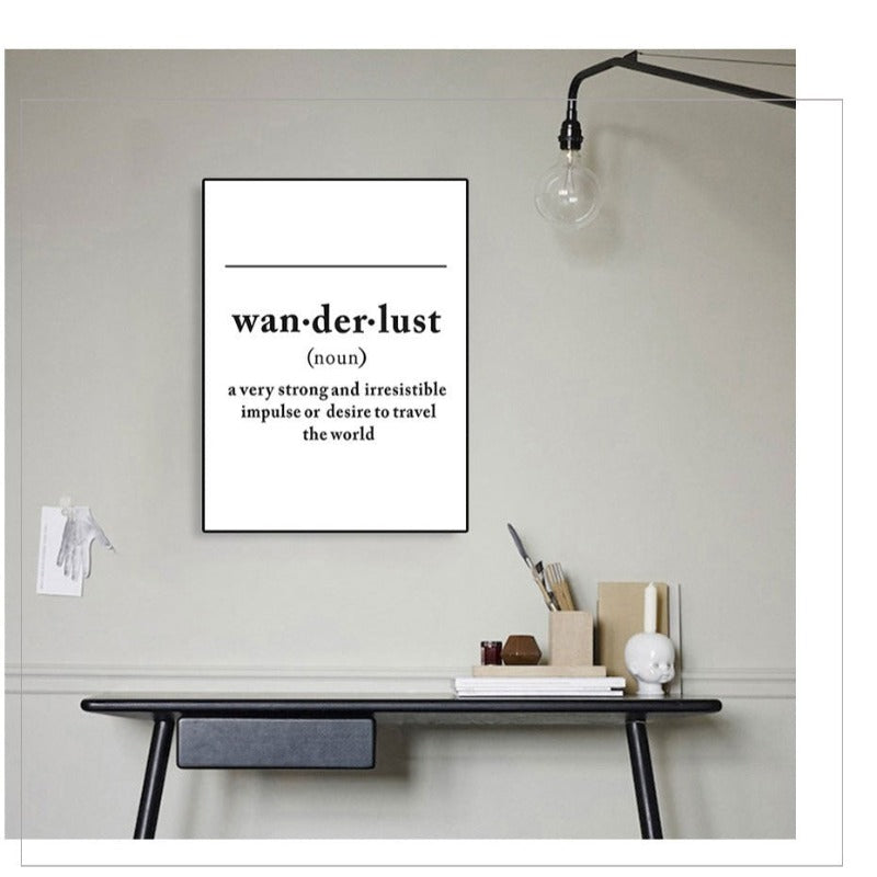 Definition von Wanderlust - Leinwand Wandkunst Gemälde