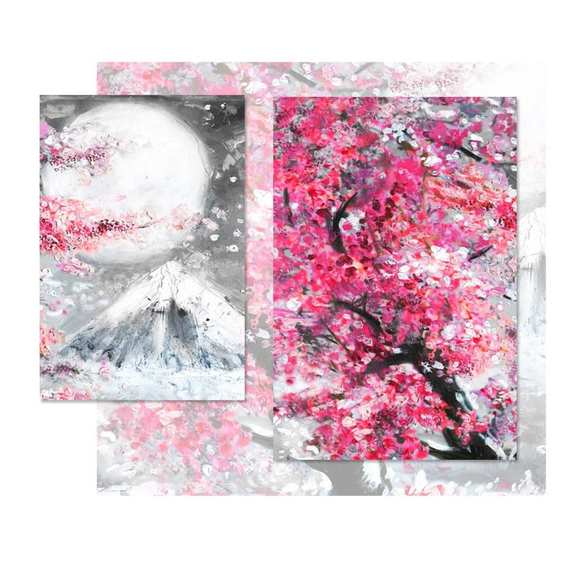 Mount Fuji Kirschblüte Landschaft Japan - Leinwand Wandkunst Gemälde