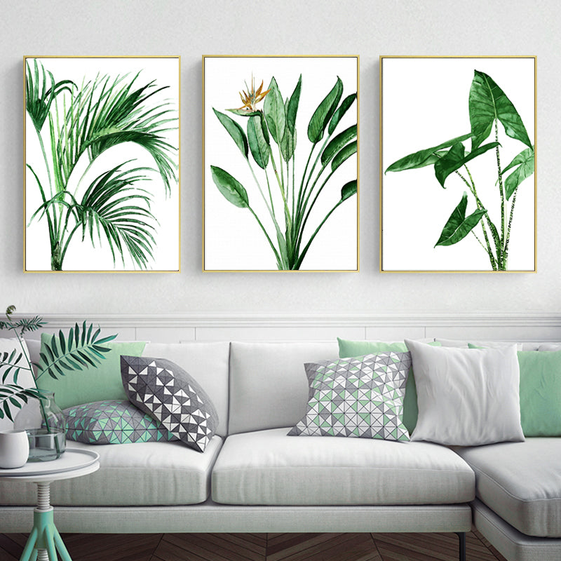 Modernes skandinavisches Alocasia-Blätter-Leinwandbild