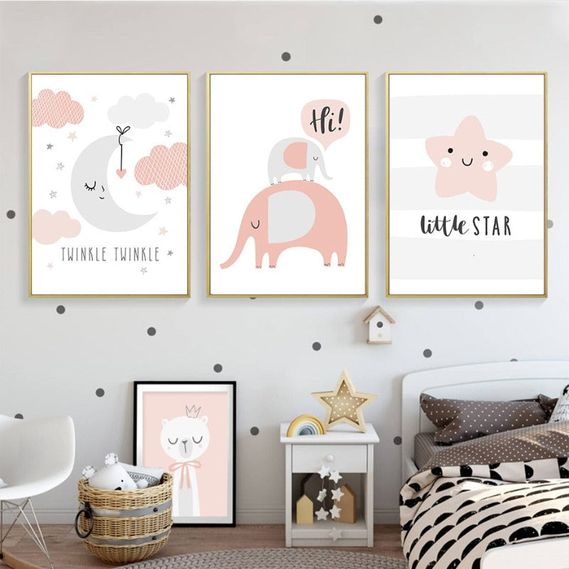 Hallo kleines Wesen - Leinwand Wandkunst Malerei