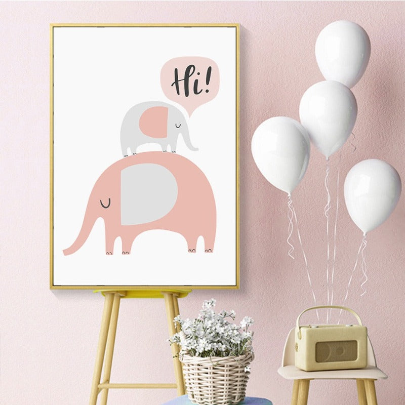 Hallo kleines Wesen - Leinwand Wandkunst Malerei