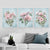 Modernes pastorales Motiv mit rosa Blumen – Leinwandbild
